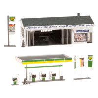 Faller 130345 Petrol station with service bay, H0