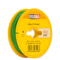 Brawa 3153 Schaltlitze 0,14mm², 25 m, grün