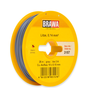 Brawa 3157 Schaltlitze 0,14mm², 25 m, grau