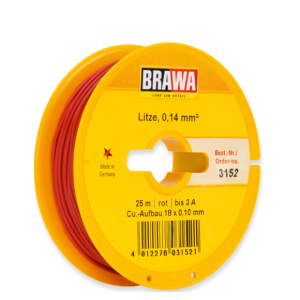 Brawa 3152 Schaltlitze 0,14mm², 25 m, rot