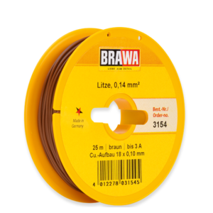 Brawa 3154 Schaltlitze 0,14mm², 25 m, braun