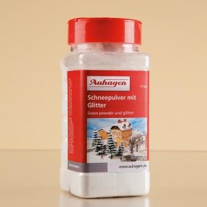 Auhagen 77032 1 Streuflasche Schneepulver mit Glitter, 500 ml