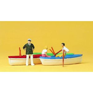 Preiser 10072 Boat rental with 3 boats, H0