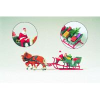 Preiser 30448 Schlitten mit Weihnachtsmann, H0