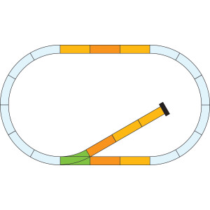 Piko 35301 Gleis Ergänzungs-Set mit Prellbock, G