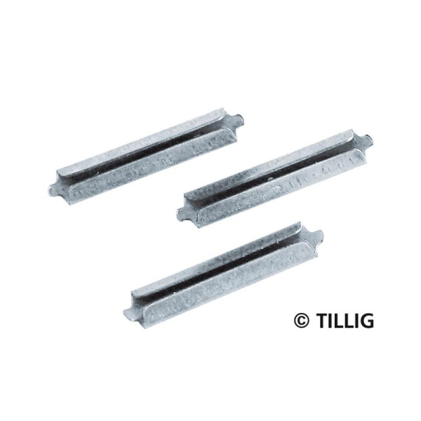 Tillig 86102 Schienenverbinder blank Neusilber (25 Stück), TT/H0