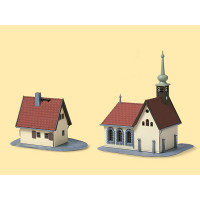 Auhagen 14461 Village church with vicarage, N