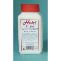 Heki 7104 Acrylfarbe, schneeweiß, 200 ml
