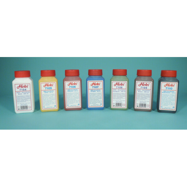 Heki 7109 Acrylfarbe, umbrabraun, 200 ml