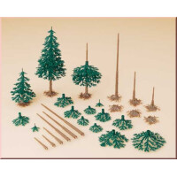 Auhagen 71938 12 arbres à feuilles persistantes, 4-11 cm