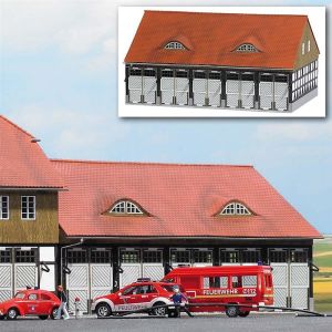 Busch 1451 Fahrzeughalle Feuerwehr »Schwenningen«, H0