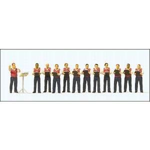 Preiser 10599 Male choir, 12 miniature figures, H0
