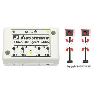 Viessmann 5801 St. Andrew`s cross, 2 pieces with blinker electronics, N