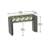 Noch 67010 Stahlbrücke, mit Brückenköpfen, Laser-Cut Bausatz, H0
