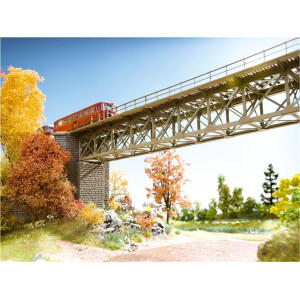 Noch 67020 Steel Bridge, with bridgeheads, Laser-Cut kit, H0