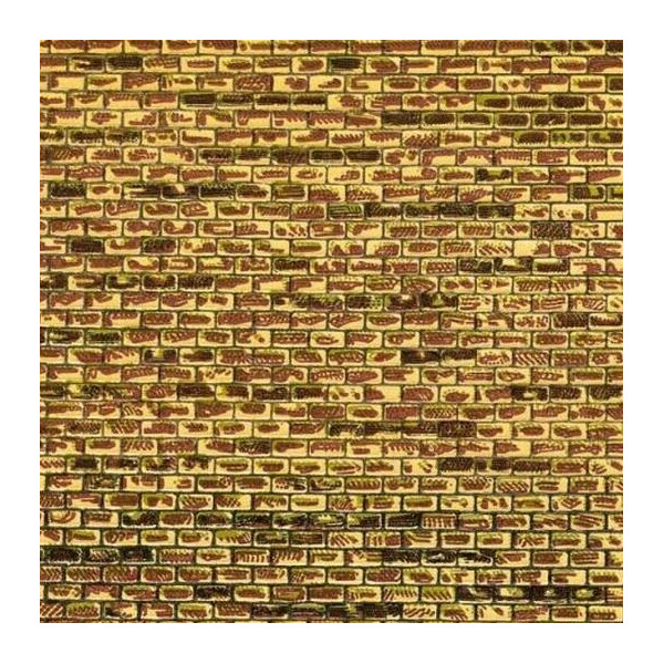 Auhagen 50101 5 Pappen regelmäßiges Mauerwerk, je 22 x 10 cm, H0/TT
