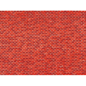 Auhagen 50104 5 Pappen Ziegelmauer, rot, je 22 x 10 cm,...