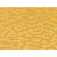 Auhagen 50110 5 Pappen Ziegelmauer, ocker, je 22 x 10 cm, H0/TT