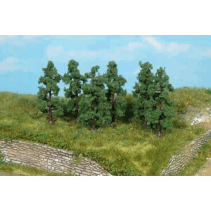 Heki 1171 6 Birnbäume, grün, 6 cm hoch, Z-H0