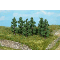 Heki 1171 6 Birnbäume, grün, 6 cm hoch, Z-H0