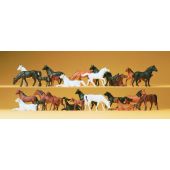 Preiser 14407 Pferde, 26 Figuren, H0
