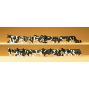 Preiser 14408 Kühe, schwarz/weiß, 30 Figuren, H0