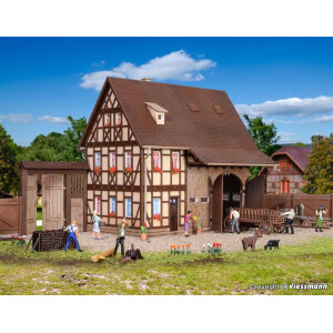 Vollmer 43731 Bauernhaus mit Scheune und Hoftor, H0