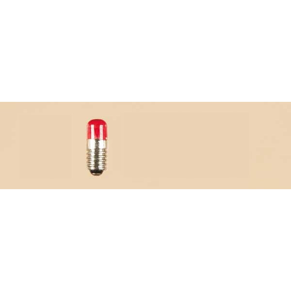 Auhagen 55751 E 5,5 Glühlampe mit Schraubsockel (Zylinder) rot,16 V