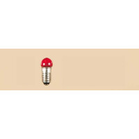 Auhagen 56781 E 5,5 Glühlampe mit Schraubsockel (Kugel) rot, 19 V