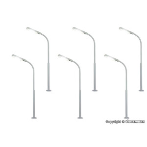 Viessmann 64906 Peitschenleuchte 5+1, 54 mm hoch, LED...