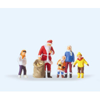 Preiser 29098 Weihnachtsmann mit Kindern, H0