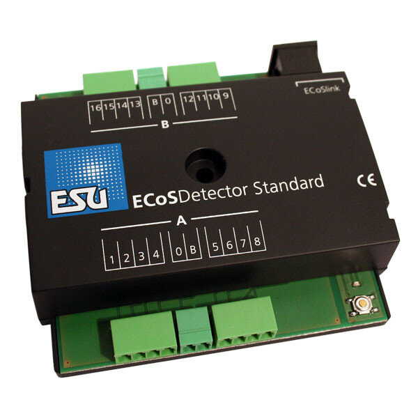 ESU 50096  ECoSDetector Standard feedback module for 3-digit layouts, 16 digital inputs, OPTO