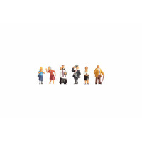 Noch 15577 Kirchgänger, 6 Figuren, H0