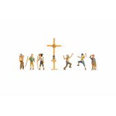 Noch 15874 Mountain hikers with cross, 6 figures + cross, H0