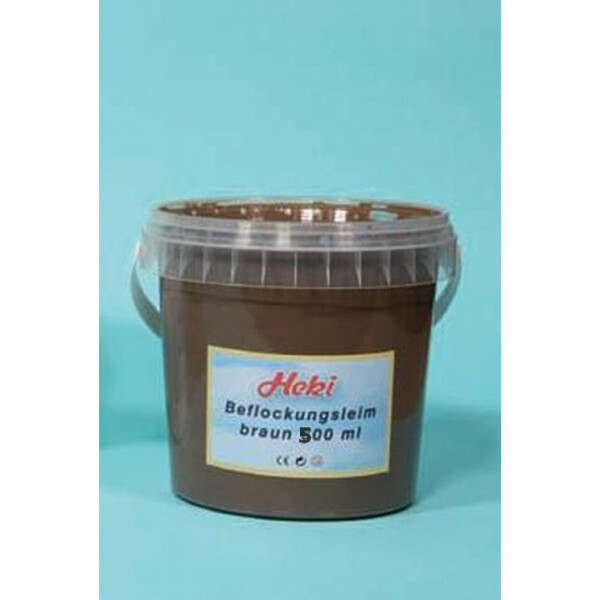 Heki 3401 Beflockungsleim, braun, 500 ml