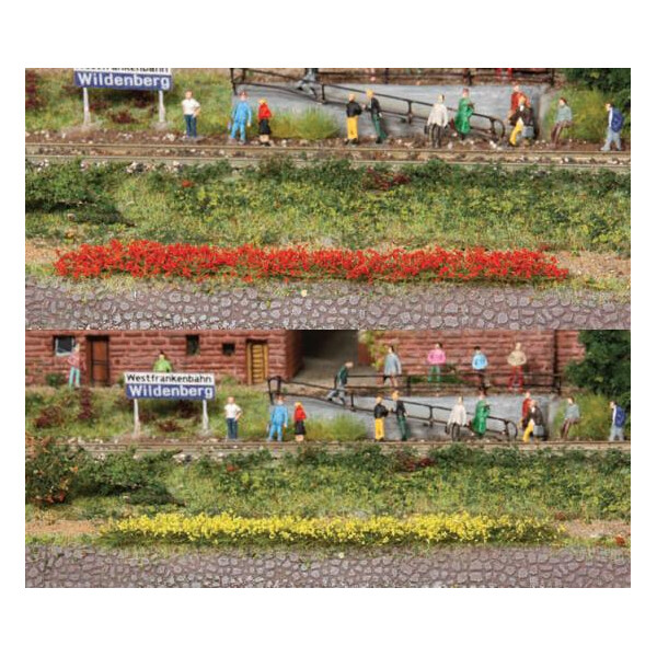 Heki 1814 10 Grasstreifen, gelb-rot, je 10 cm lang