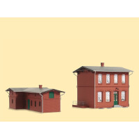 Auhagen 11389 Administrative building with shed, H0