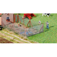 Faller 180414 Maschendrahtzaun mit Holzpfosten, Länge 34 cm, H0