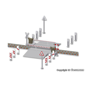 Viessmann 5104 Bahnschranke mit Behang, vollautomatisch, H0