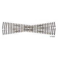 Tillig 85262 Kreuzung H0 rechts/H0m links, Länge 232 mm