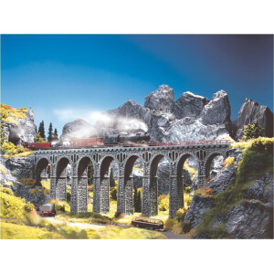 Noch 58660 Bruchstein-Viadukt, gerade, handbemalt, H0