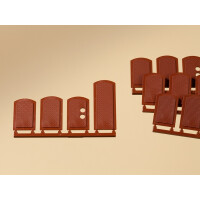 Auhagen 80205 Blind windows red, H0