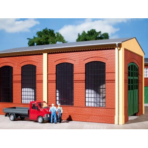 Auhagen 80504 Walls 2326B red, industrial windows, H0