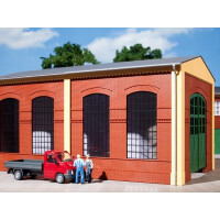 Auhagen 80504 Walls 2326B red, industrial windows, H0