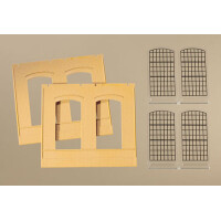Auhagen 80603 Walls 2325A yellow, industrial windows, H0