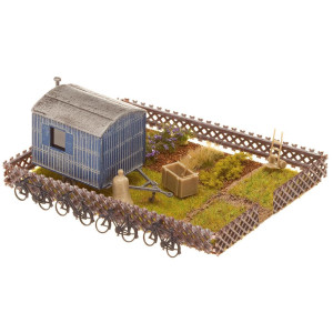Faller 180490 Allotments with contractors trailer, H0