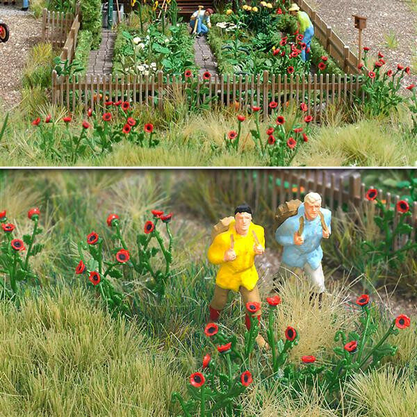 Busch 1255 Poppy Plants, H0