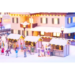 Noch 65610 At the Christmas Market, Scenery Set, H0