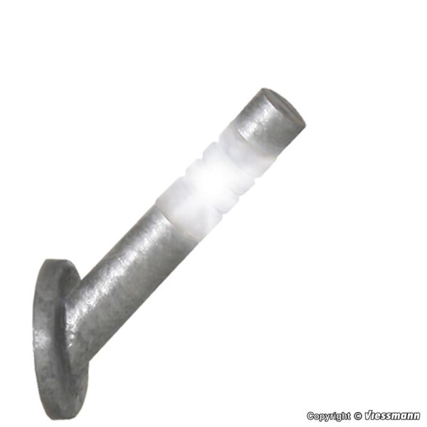 Viessmann 6016 Wall lamp stainless steel design, LED White, H0