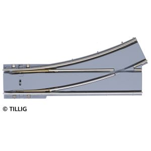 Tillig 87584 Weiche Asphalt/Beton links, R250 mm/25°, H0